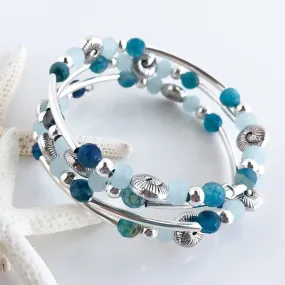 Surf's Up Memory Wire Wrap Bracelet