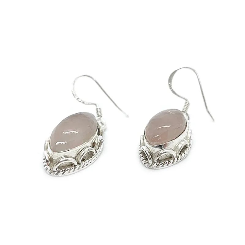 Tapi Rose Quartz Bohemian Earrings