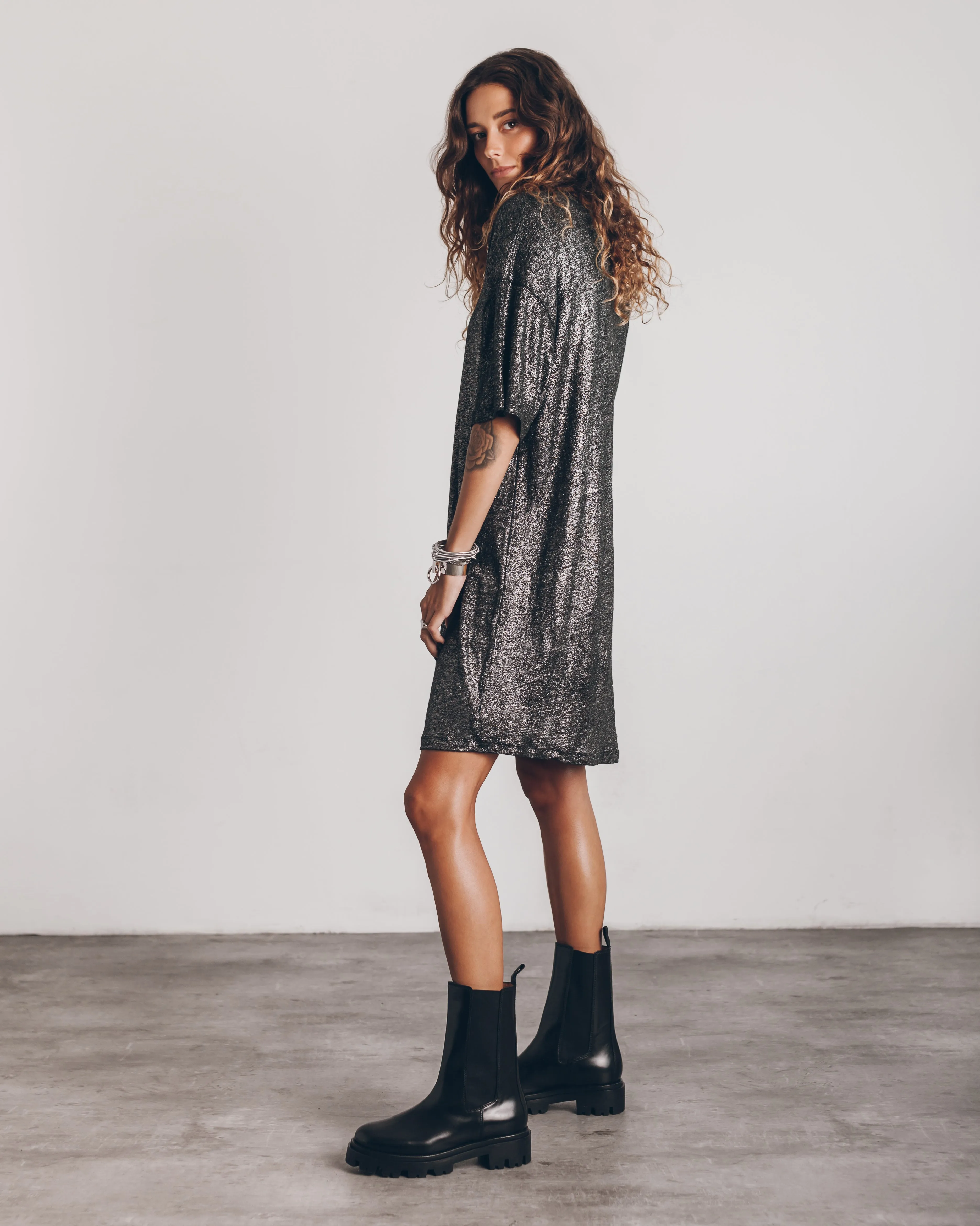 The Dark Sparkly Linen Dress