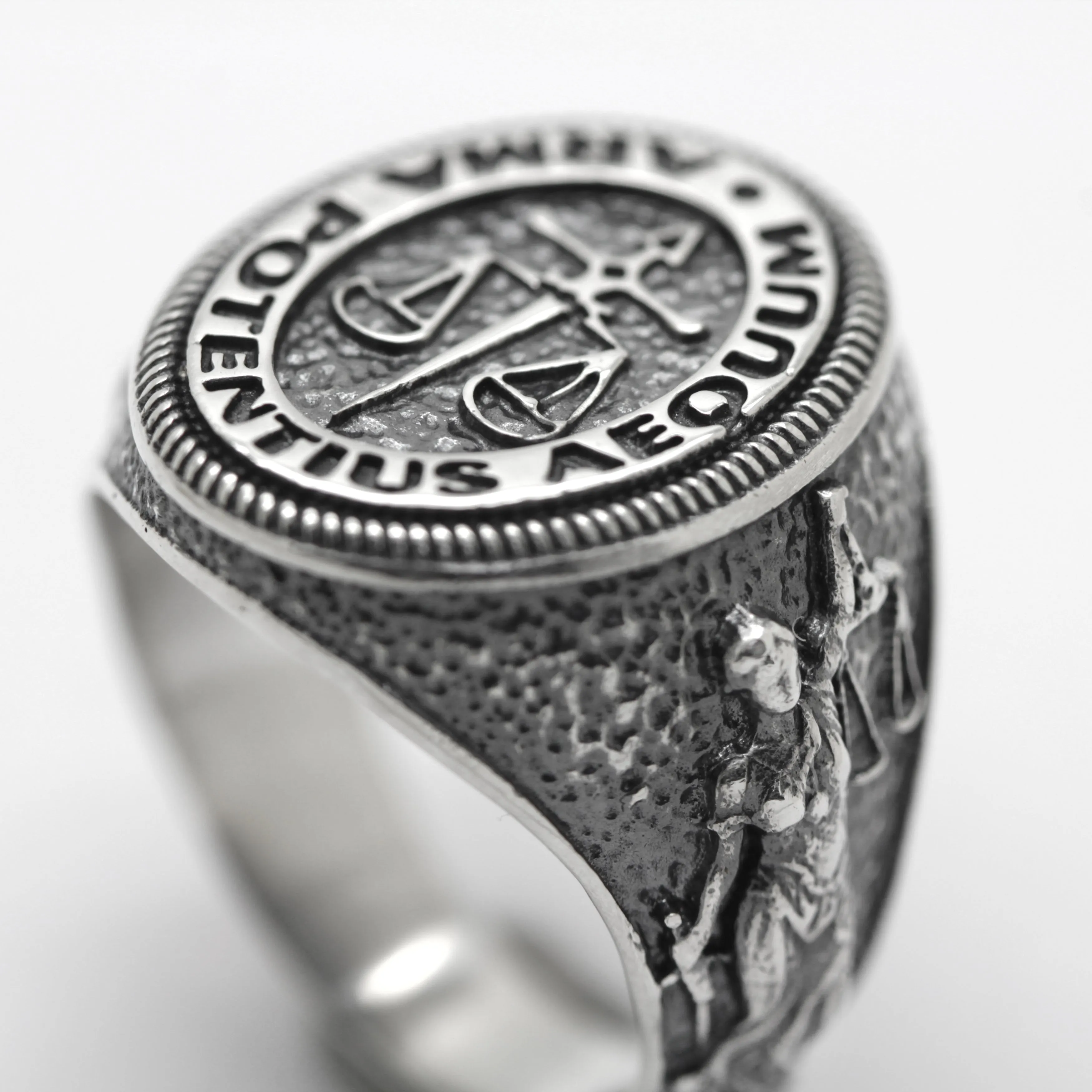 Themis Greek Goddess of Justice, Lady Justice, Lawyer Gift, Sterling Silver Signet Ring