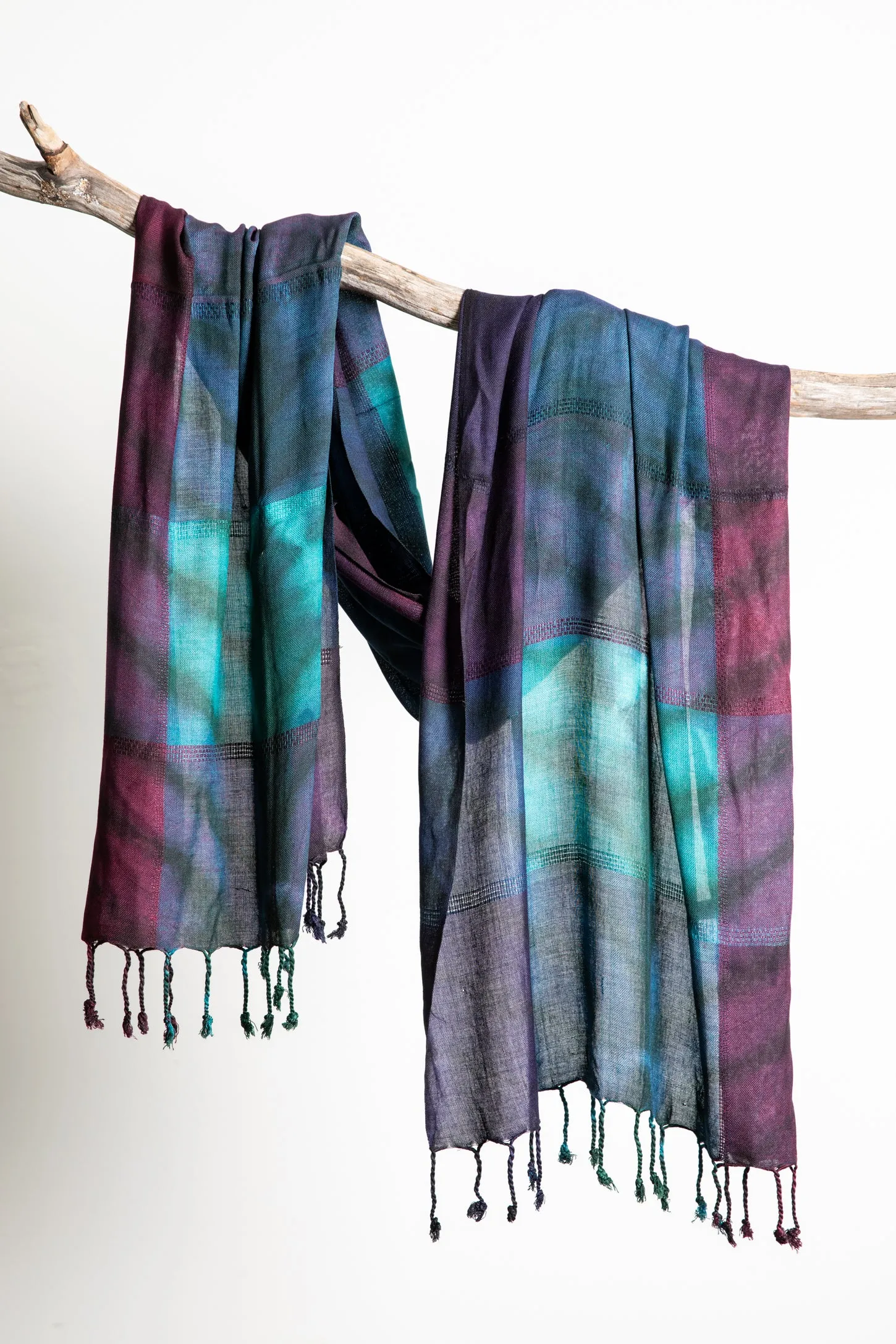 Tie Dye Colorblock Scarf