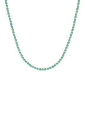 Turquoise CZ Tennis Choker