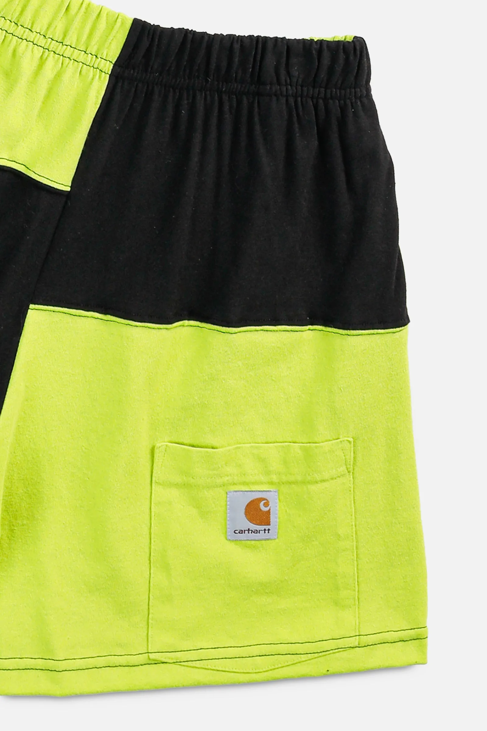 Unisex Rework Carhartt Patchwork Tee Shorts - S