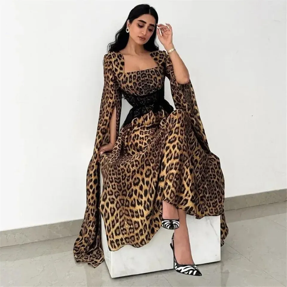 V Leopard Prom Dresses for Women L S5059416