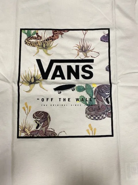 Vans men's short sleeve t-shirt Classic Print Box Antique VN0A5E7YZ2F1 desert white