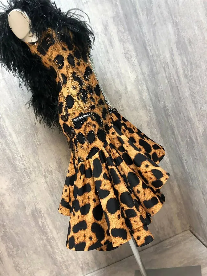 Ventura Danza Animal Print Latin Dress