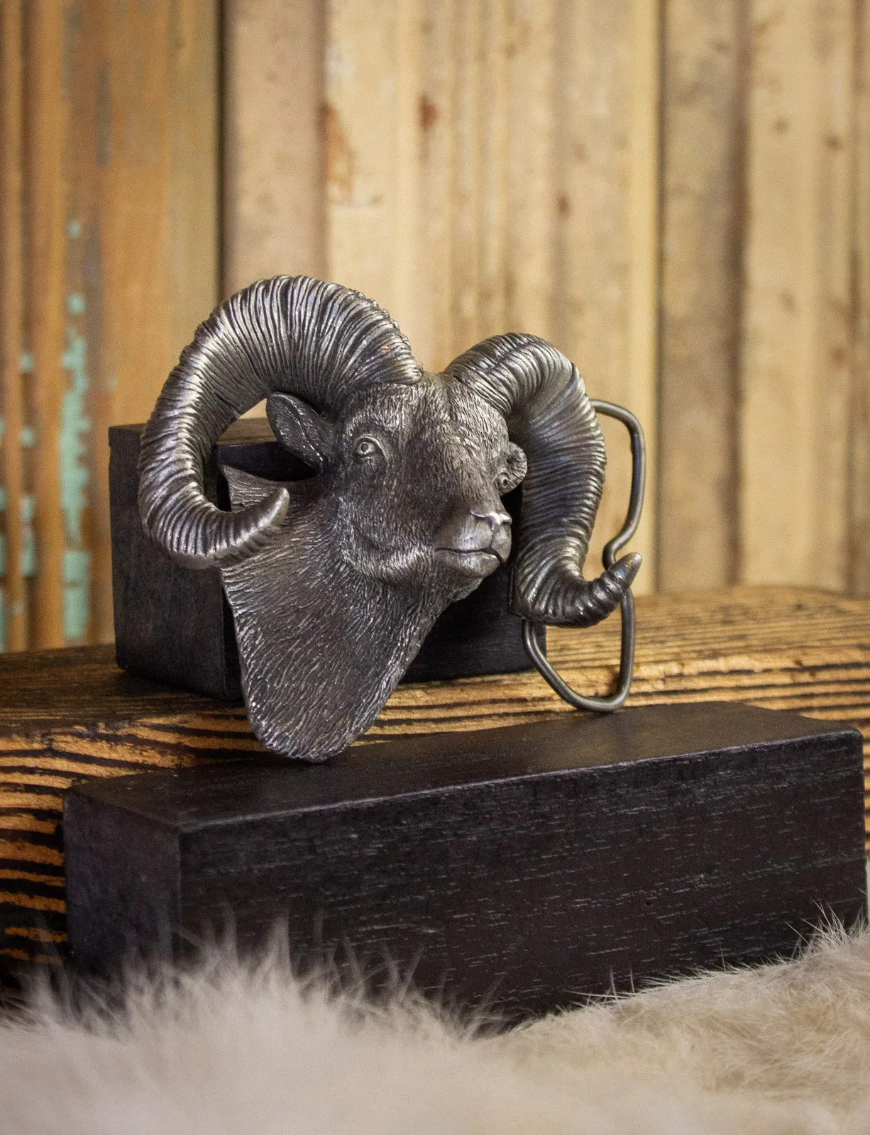 Vintage Bighorn Sheep Belt Buckle 1980