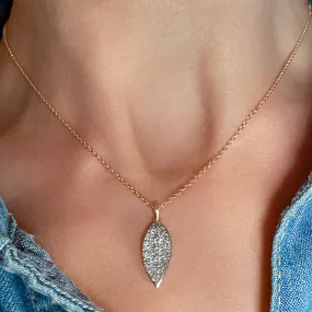 Vintage Diamond Leaf Pendant