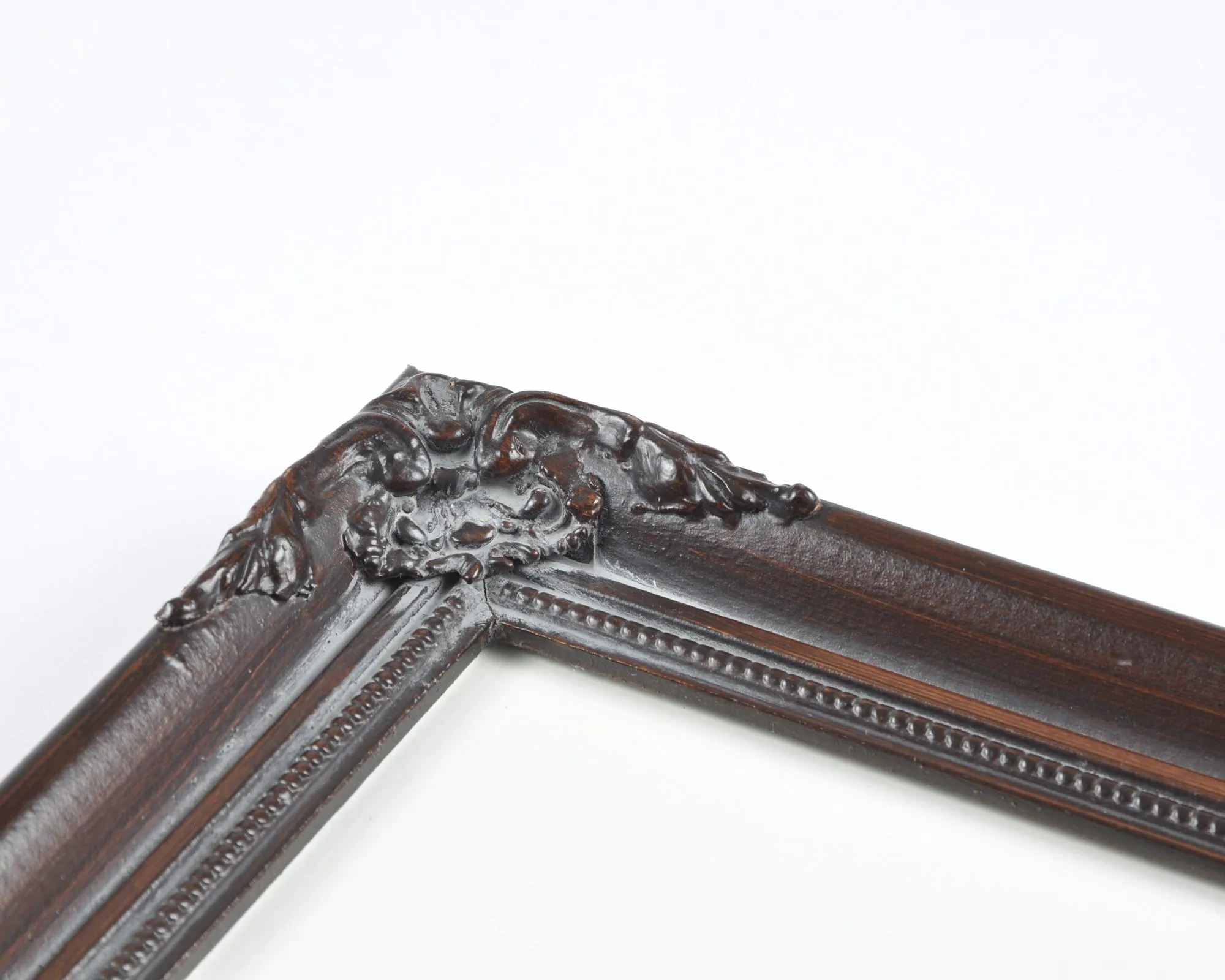 Vintage Ornate Wooden Picture Frame-Burnt Umber Brown-Antique Victorian Style