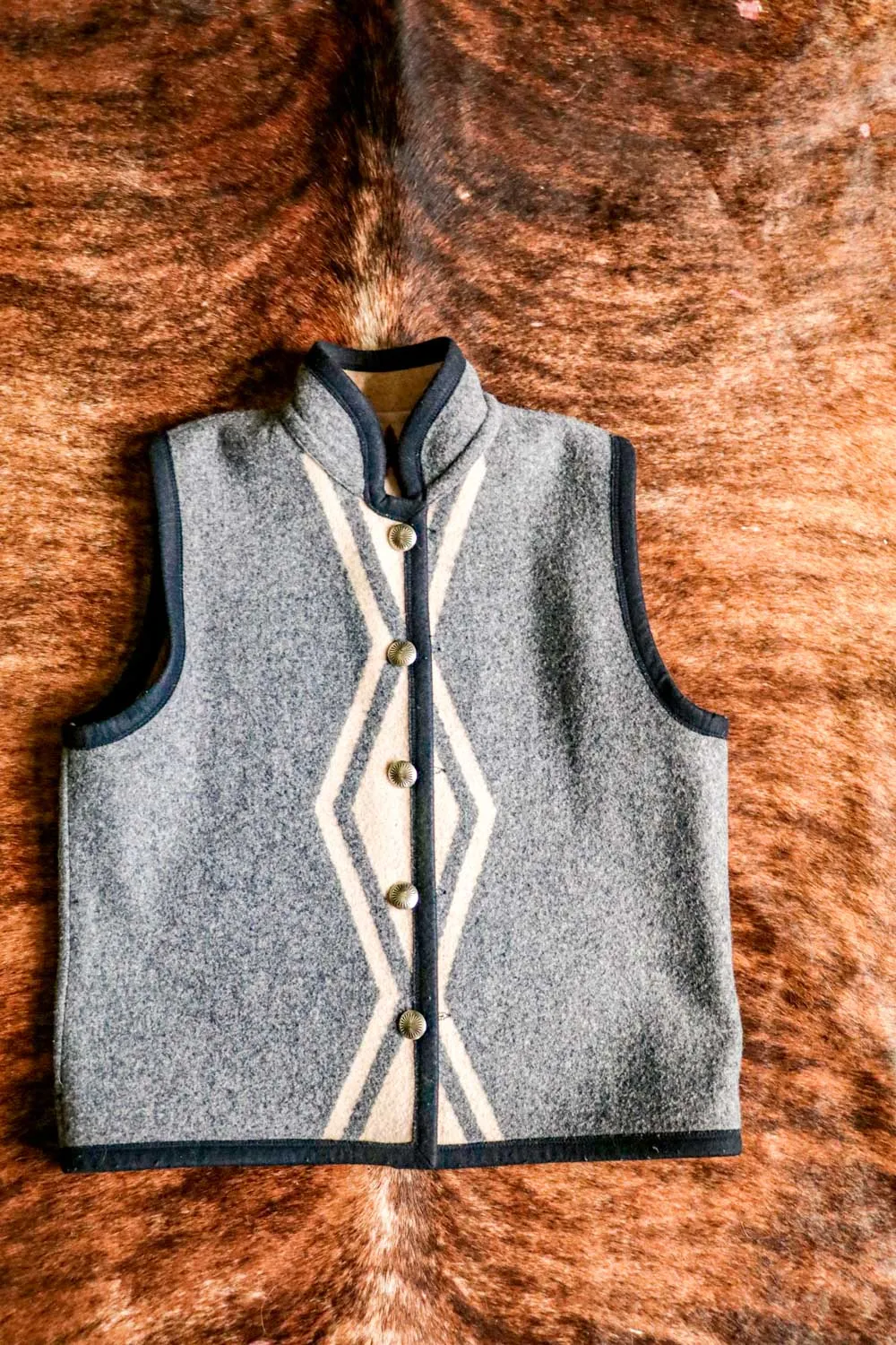 Vintage Reversible Southwest Wool Vest