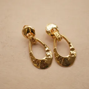 Vintage Textured Grecian Knocker Clip-On Earrings