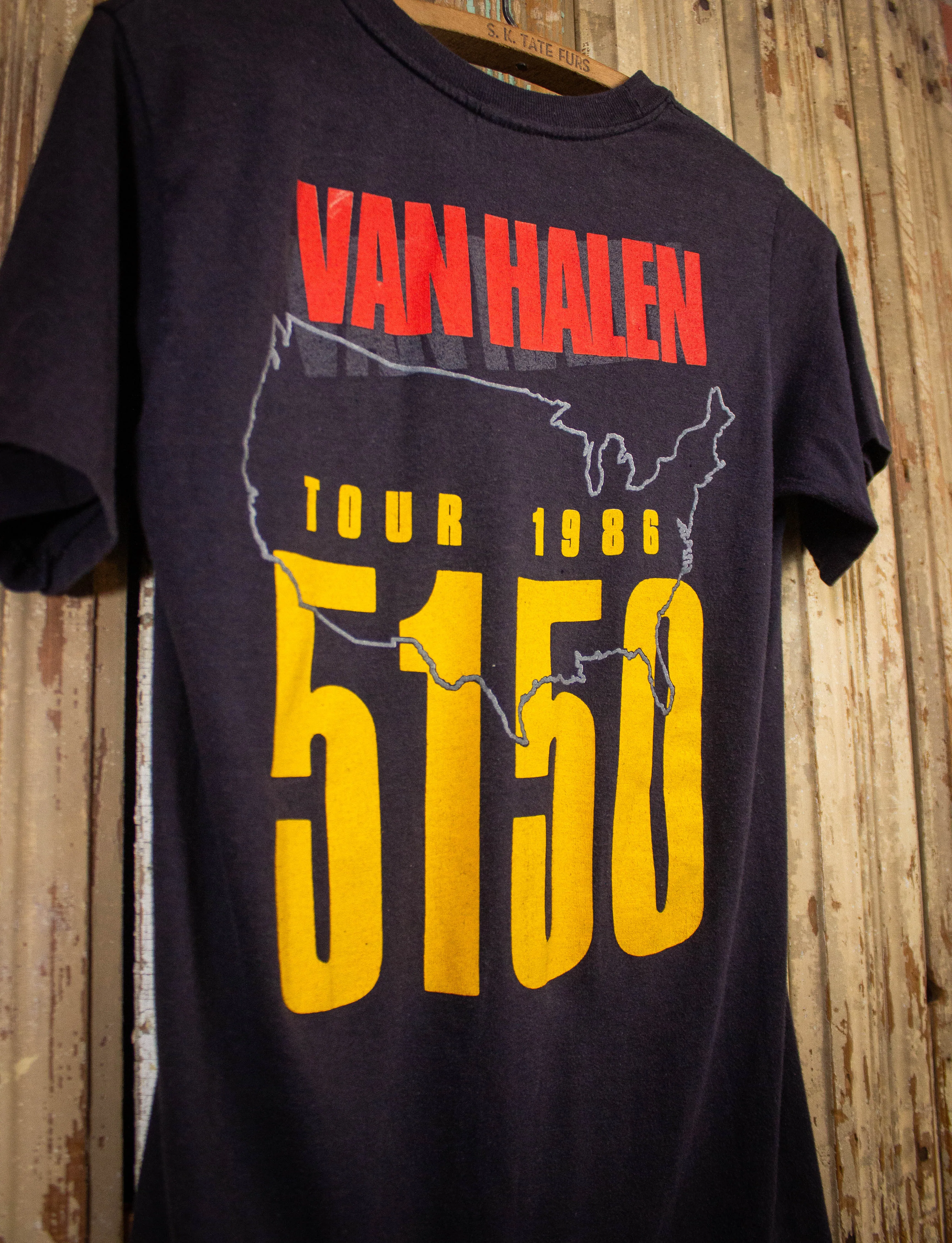 Vintage Van Halen 5150 Tour Concert T Shirt 1986 Black Small XS