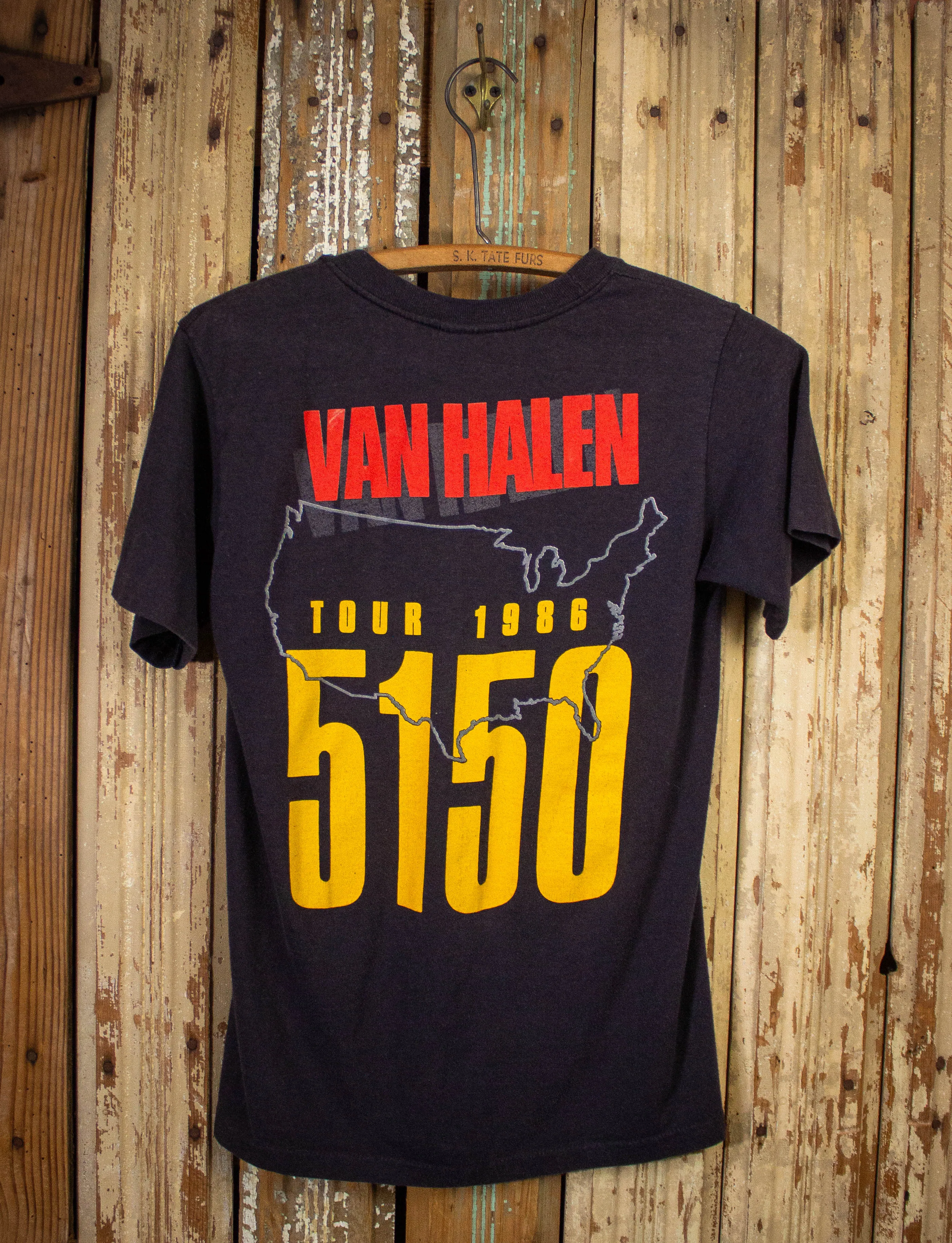 Vintage Van Halen 5150 Tour Concert T Shirt 1986 Black Small XS