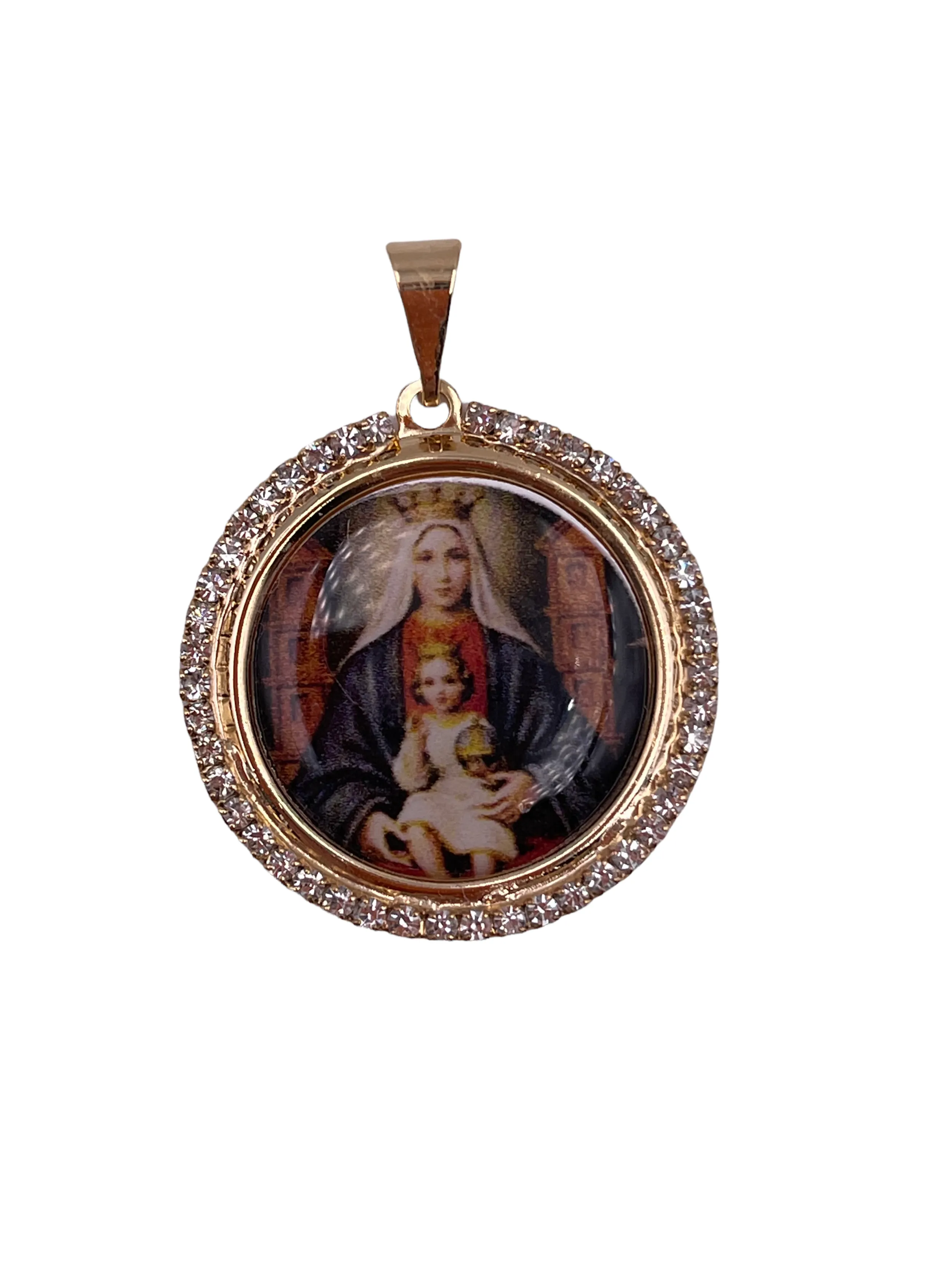 Virgen de Coromoto Medal Necklace 45 cm Gold Plated Chain