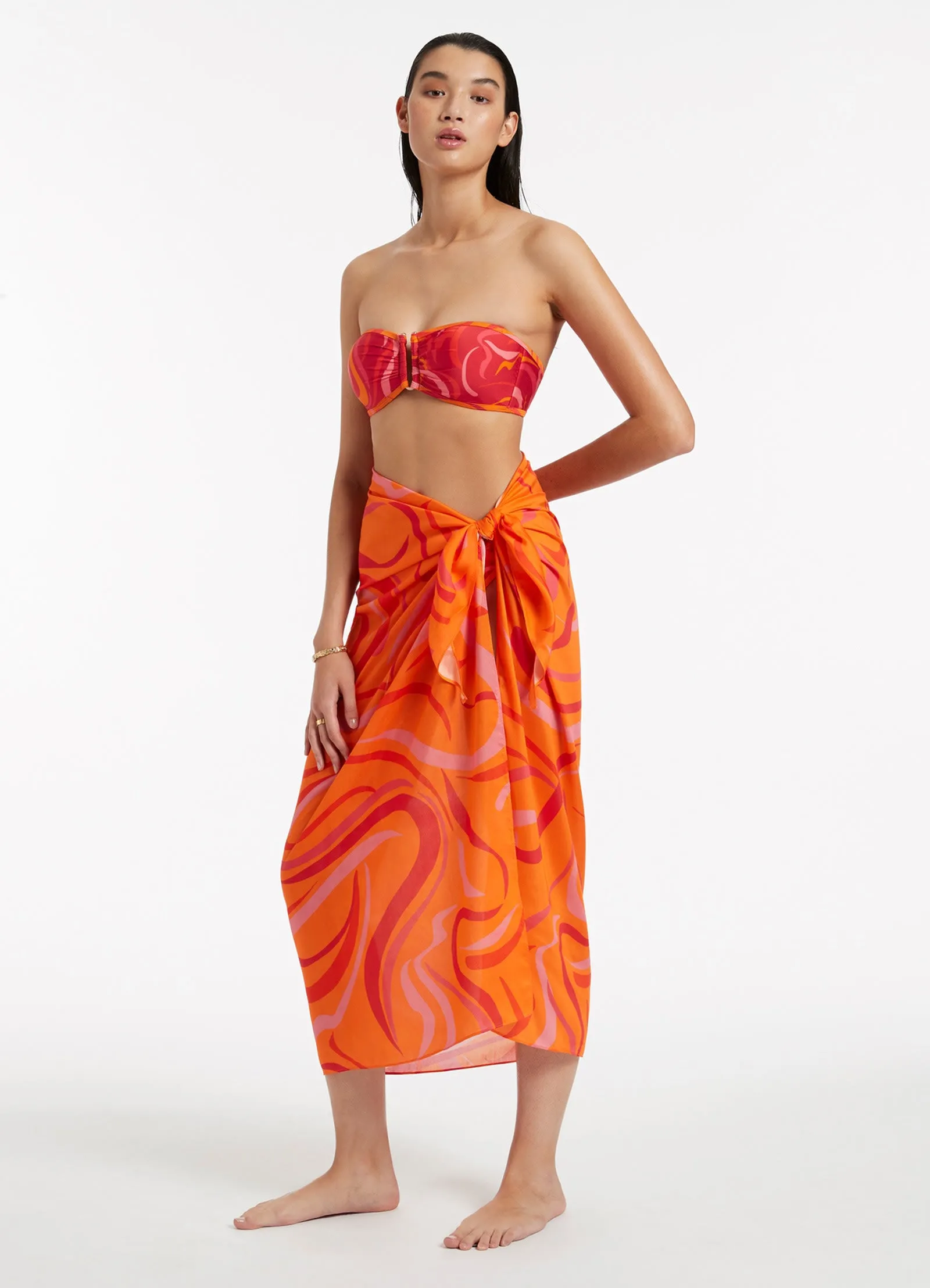 Vortici Sarong - Retro Orange