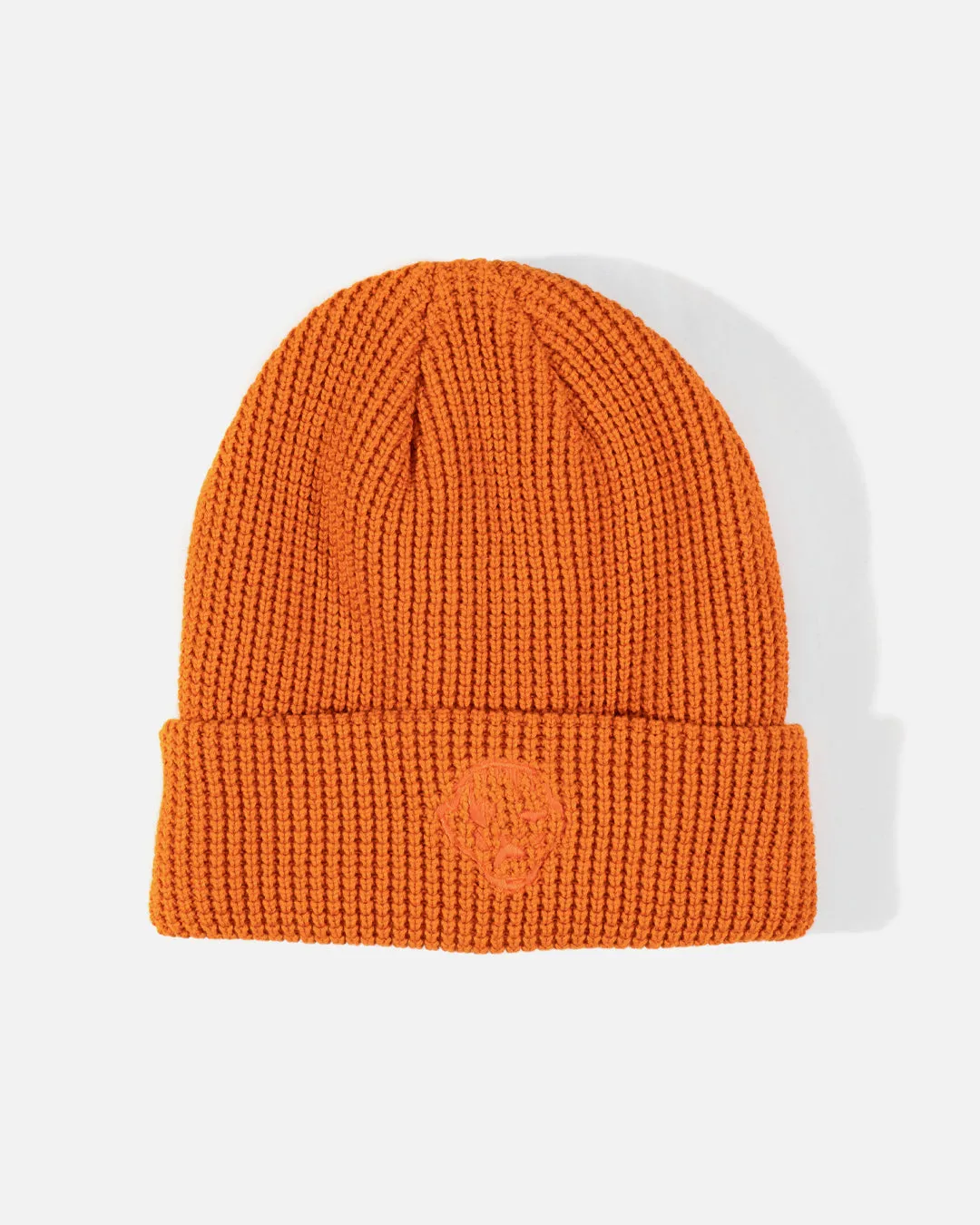 Waffle Knit Beanie - Burnt Orange