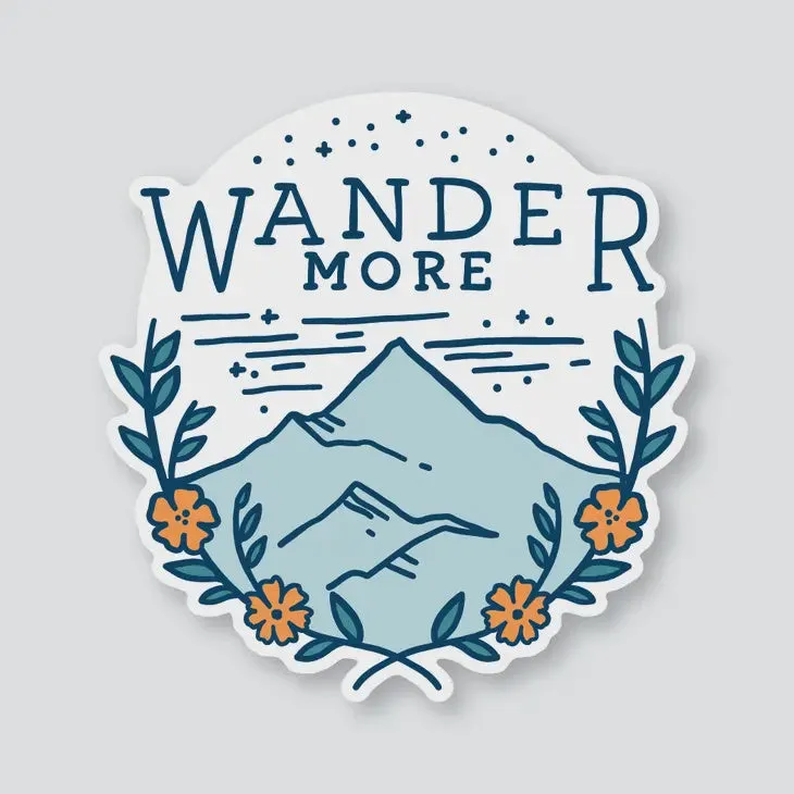 Wander More Sticker