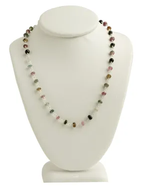 Watermelon Tourmaline Gemstone Necklace