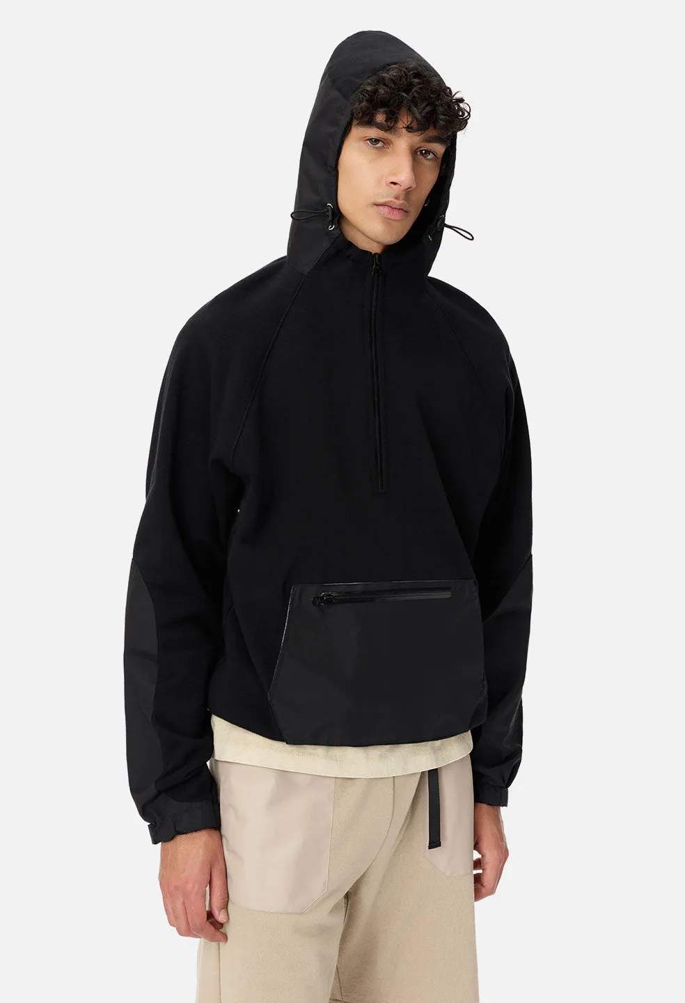 Waterproof Terry Anorak / Black