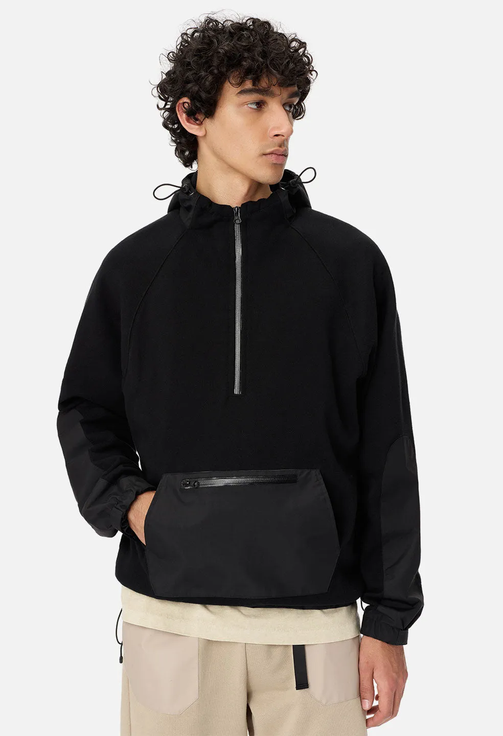 Waterproof Terry Anorak / Black