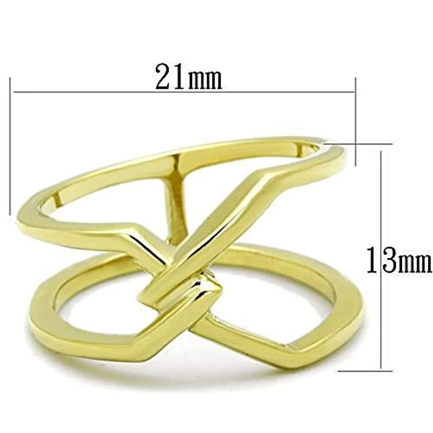 WildKlass Stainless Steel Ring IP Gold Women