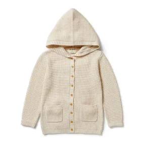 Wilson & Frenchy Knitted Button Jacket - Sand Melange