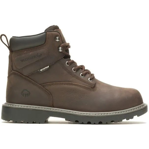 Wolverine Men's Floorhand 6" Steel Toe WP Work Boot -Brown- W231024