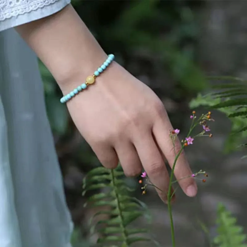 Women Beaded Turquoise Bracelet