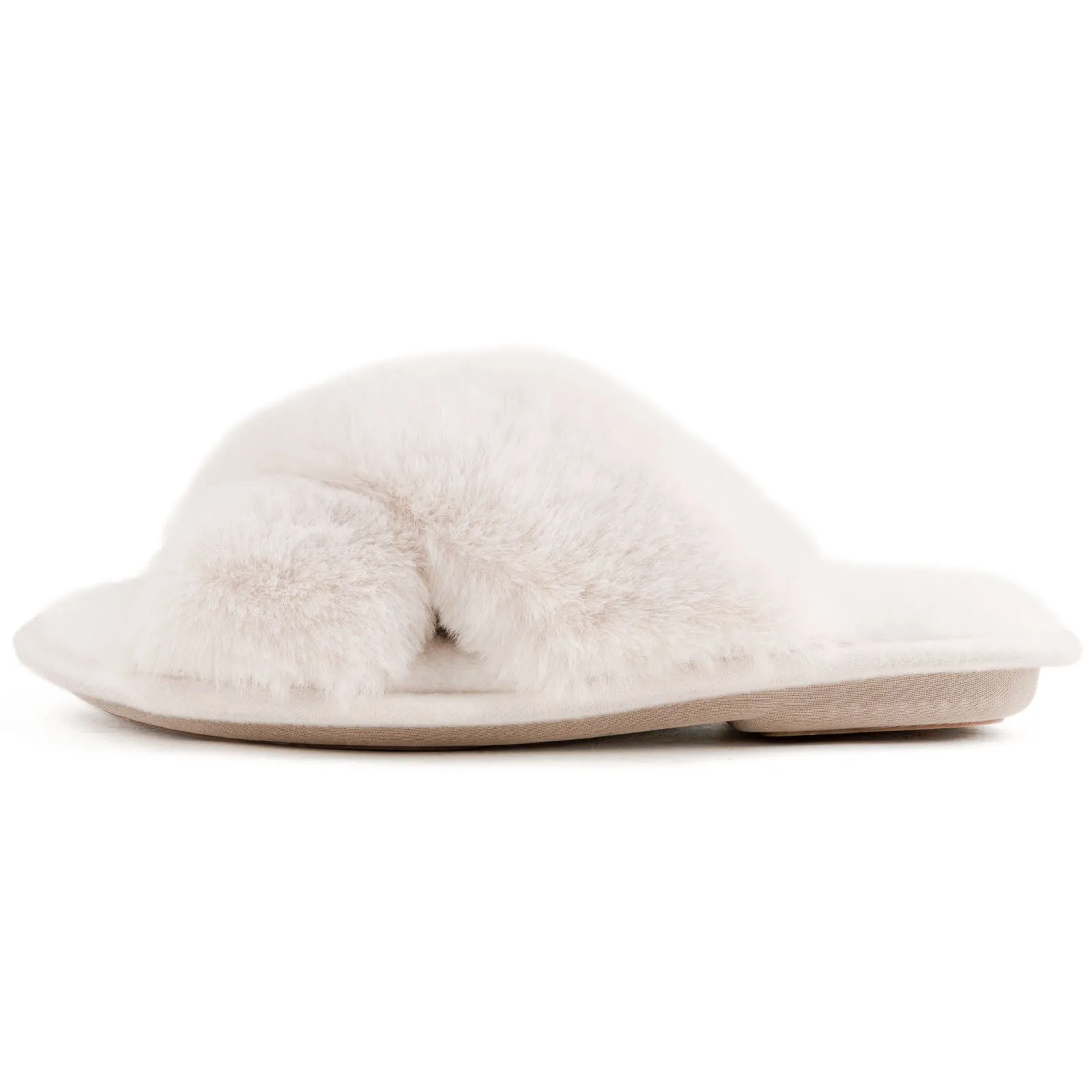 Women's Adeline Cross-Band Faux Fur Slipper