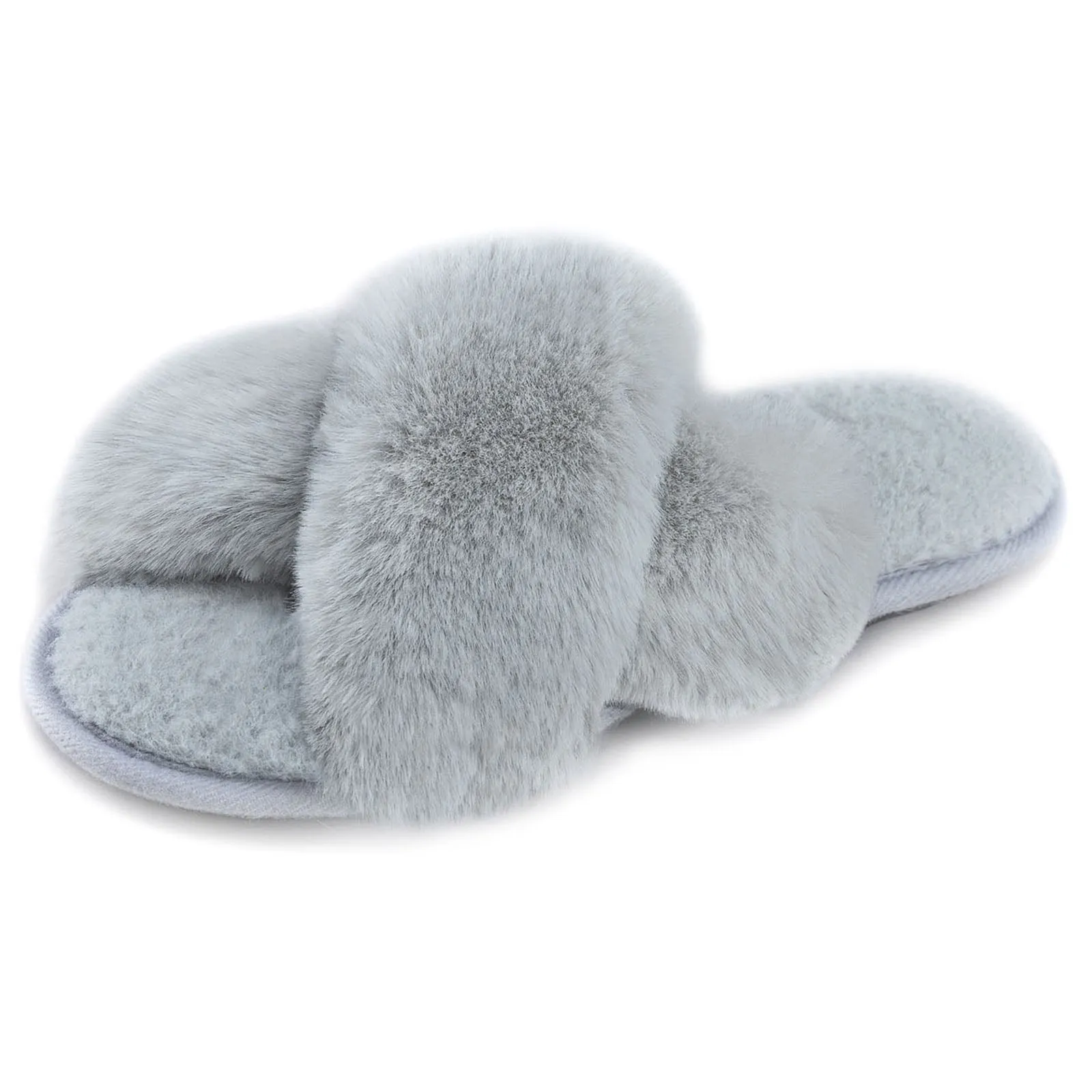 Women's Adeline Cross-Band Faux Fur Slipper