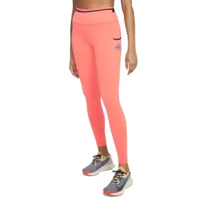 Womens Nike Epic Luxe Tight Trail - Magic Ember / Black