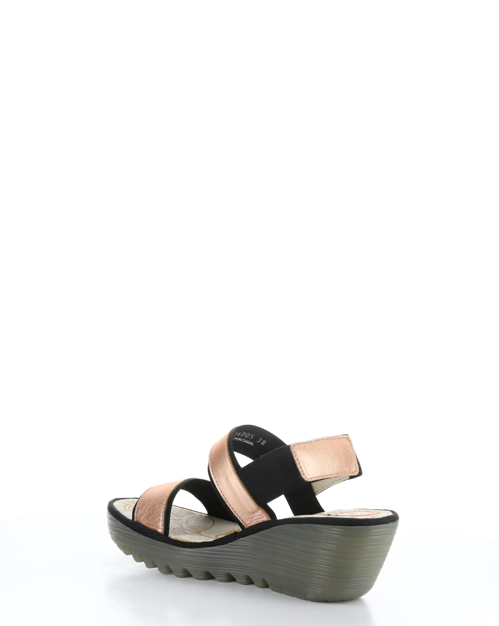 YACO416FLY 005 BLUSH GOLD Elasticated Sandals