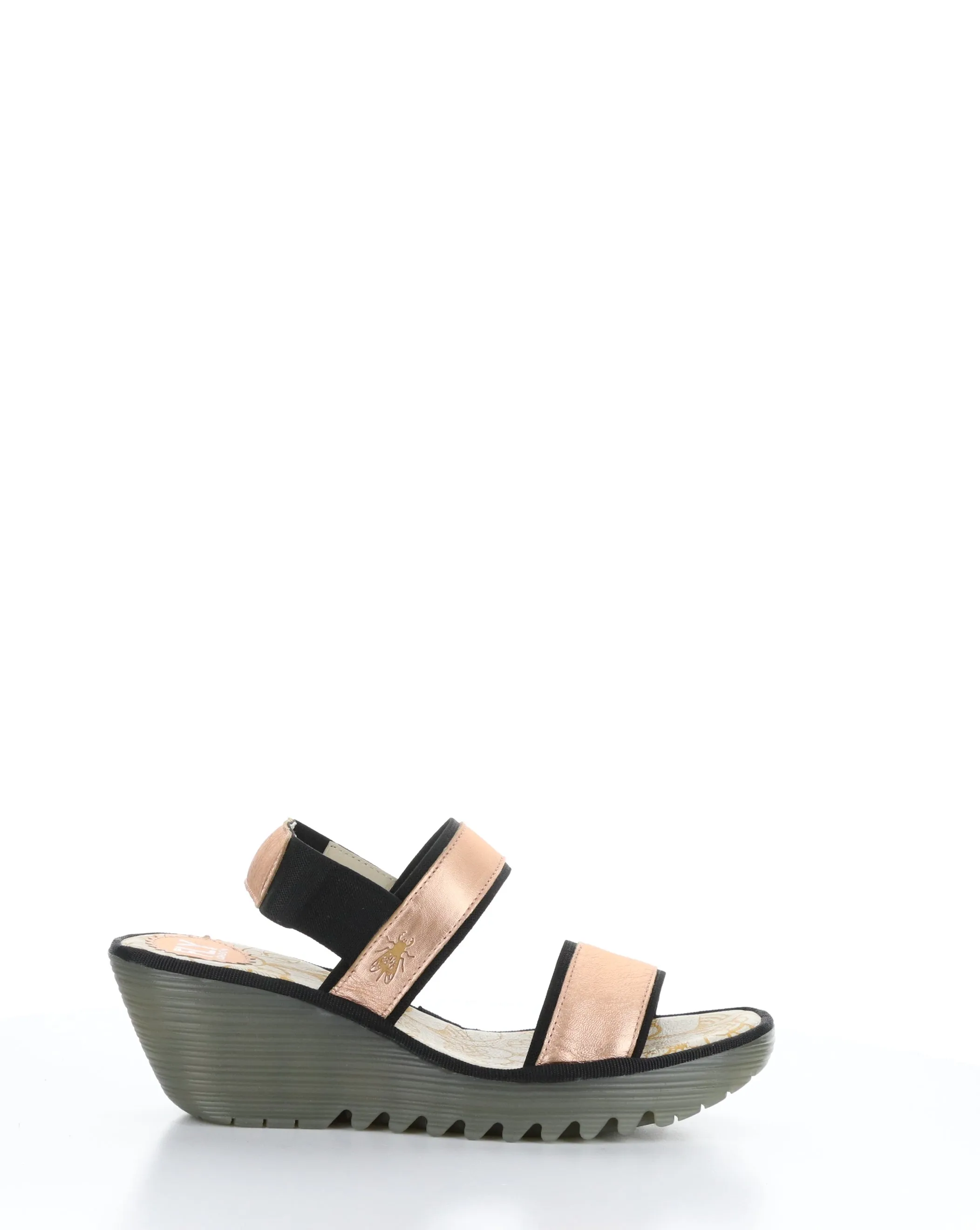 YACO416FLY 005 BLUSH GOLD Elasticated Sandals