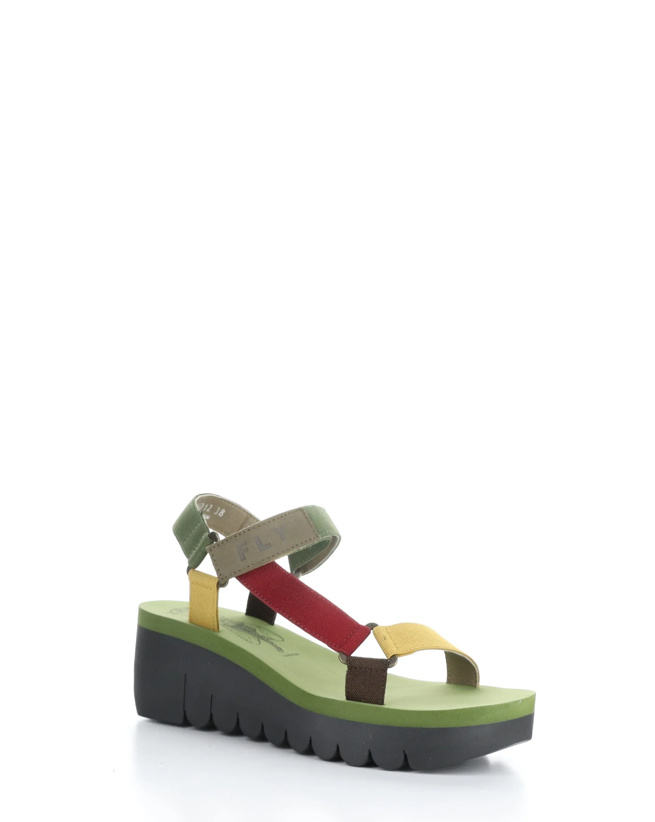 YEFA726FLY 012 MILITARY/MULTI/GREEN Velcro Sandals