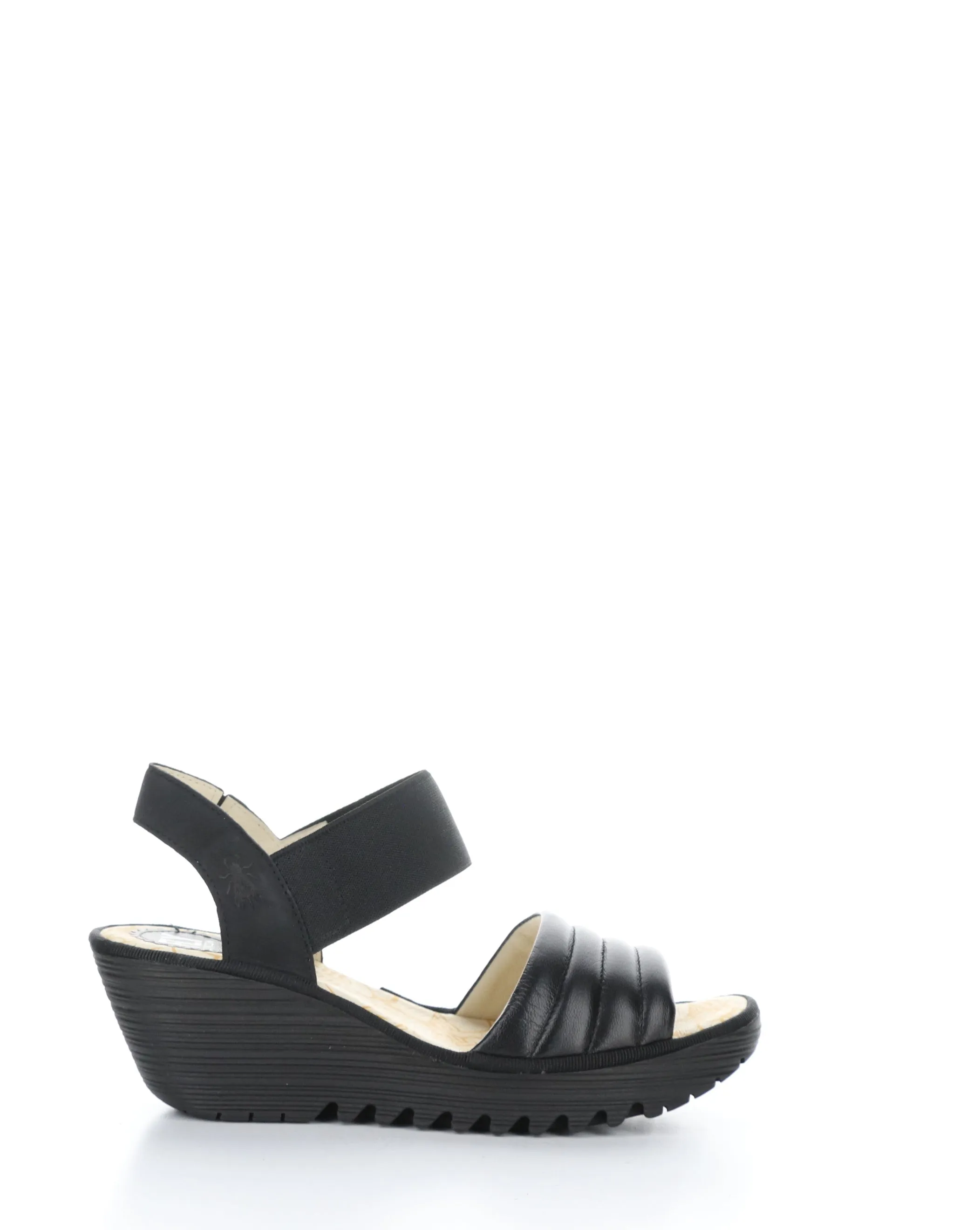 YIKO414FLY 000 BLACK Elasticated Sandals